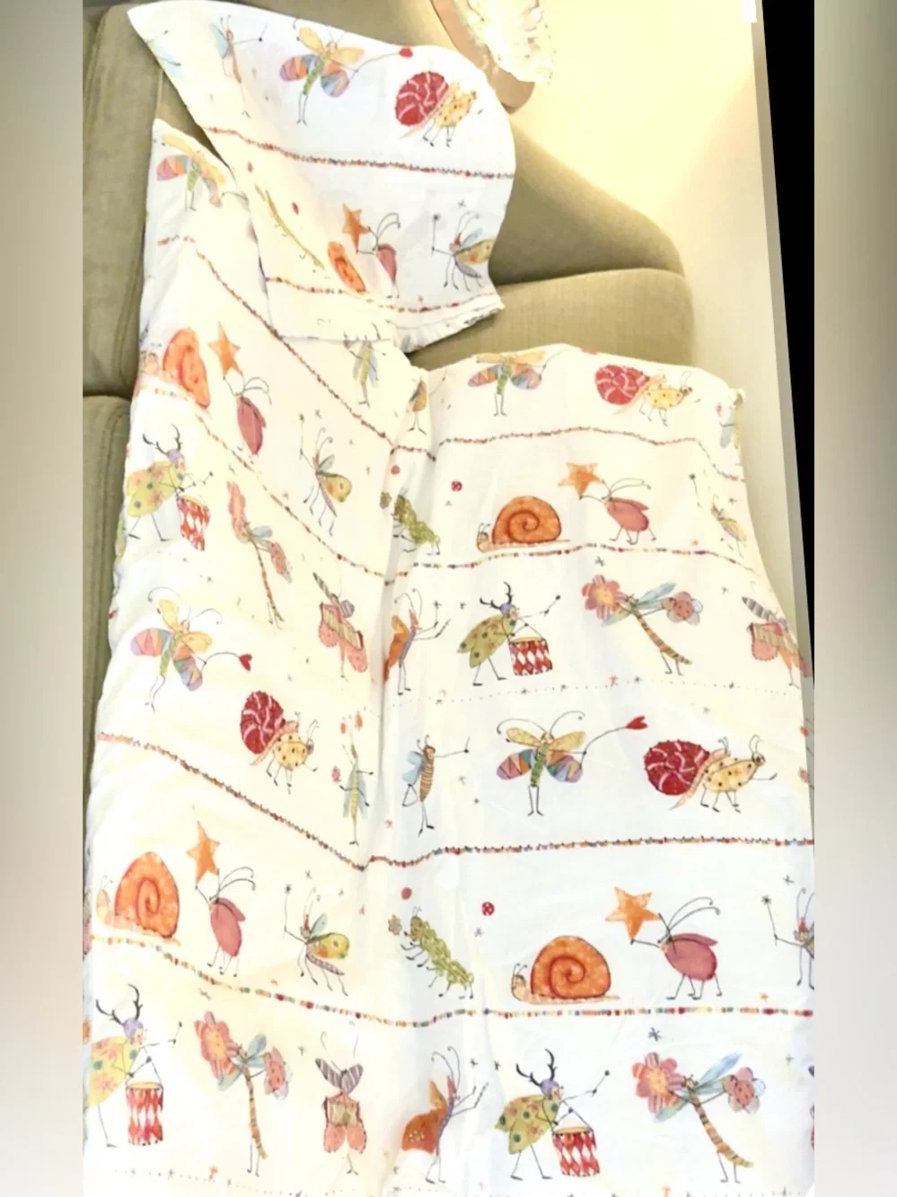 Vintage IKEA Hokus Crib Bedding Set, Including Duvet Cover, Duvet Insert, & Sham